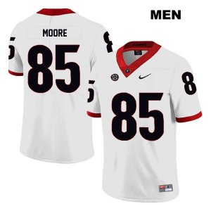 Men's Georgia Bulldogs NCAA #85 Cameron Moore Nike Stitched White Legend Authentic College Football Jersey ENI7654IO